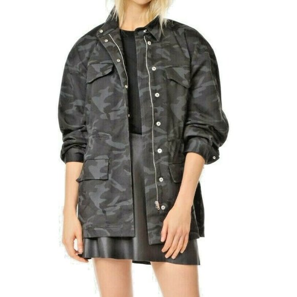 IRO Jackets & Blazers - IRO JEANS Women's Liria Camo Cotton Jacket Size EUR 36 NWT!!